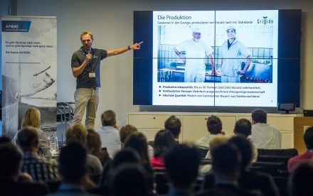 Michael Ziegler von Grillido lieferte wohl den unterhaltsamsten Pitch ab.