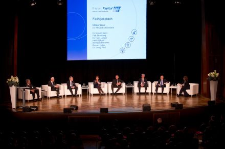 Panel discussion at the celebration of 20 years of Bayern Kapital on December 7th in Munich.