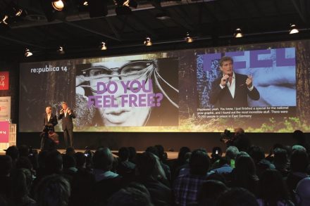 Konferenzen wie die re:publica bespielt VerbaVoice mit der innovativen Technologie (Copyright VerbaVoice).