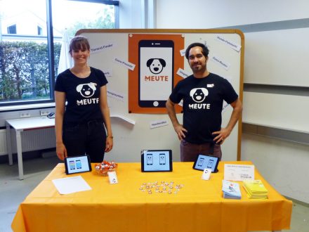 Carolin Piecha und Daniel Jonah vom Team "Meute"