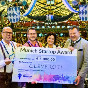 Cleverciti wins the Munich Startup Award 2016