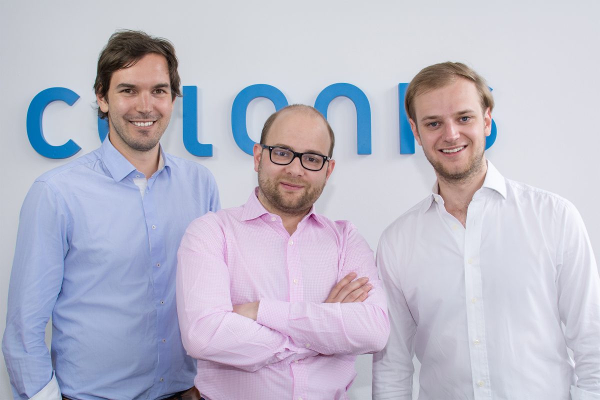 The Celonis founders Martin Klenk, Bastian Nominacher and Alexander Rinke. (from left)