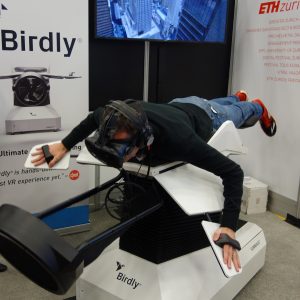 The bird flight simulator Birdly, Photo: Munich Startup