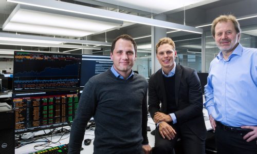 The founding team of Scalable Capital: Florian Prucker, Erik Podzuweit and Prof. Dr. Stefan Mittnik (from left, photo: Scalable Capital)