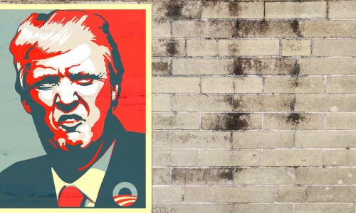 Trump poster wall