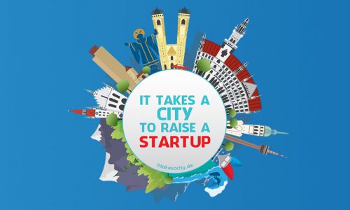 Poster campaign It takes a city to raise a startup