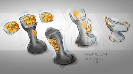 Designstudie eines Joysticks von Vemcon