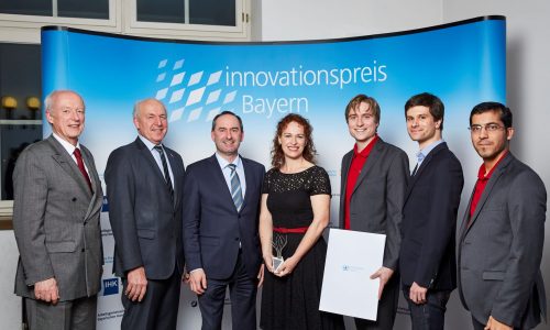The audEERING team is one of the winners of the Bavarian Innovation Award.