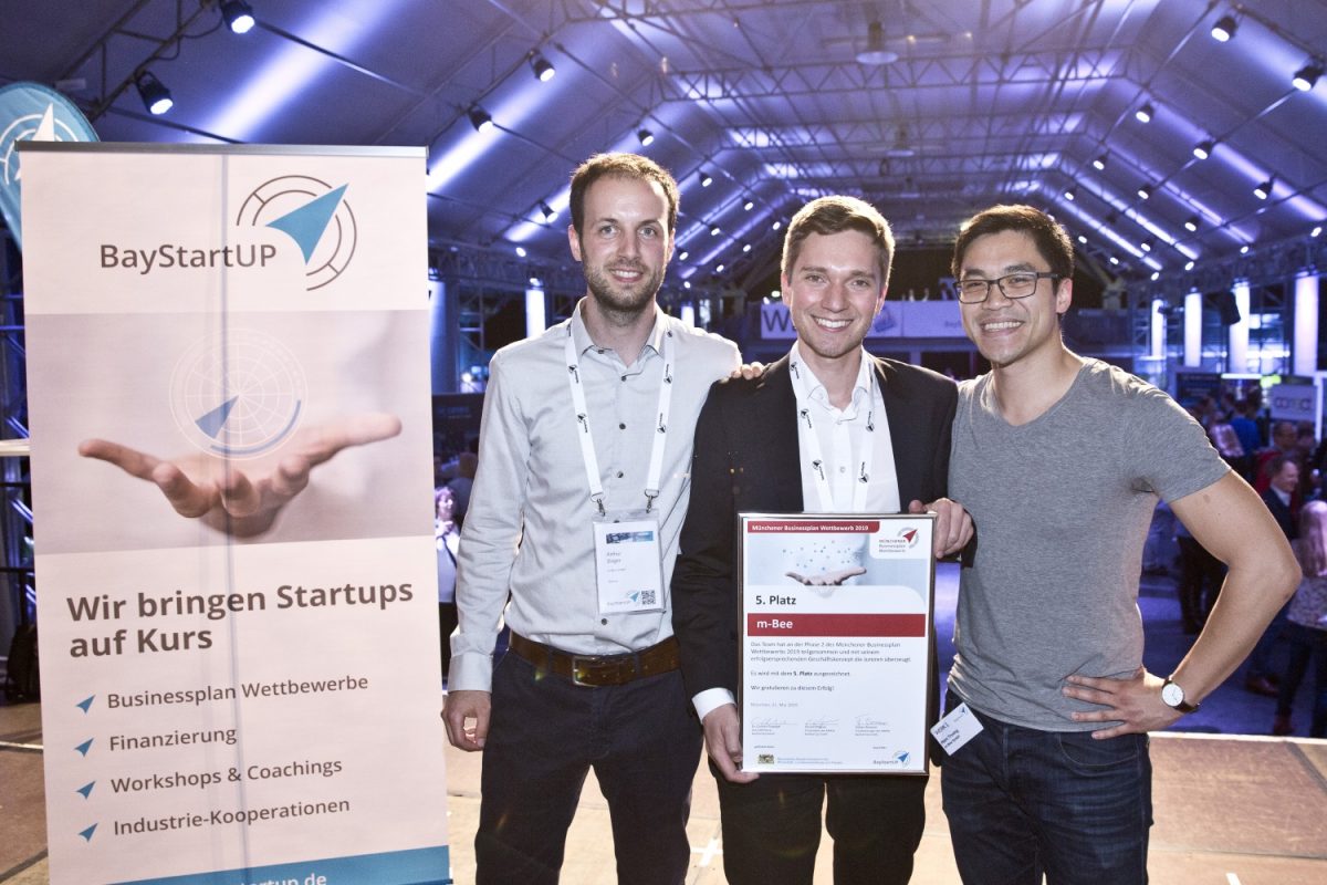 The Munich startup M-Bee is pleased about the fifth place in the 2nd phase of the Munich Business Plan Competition