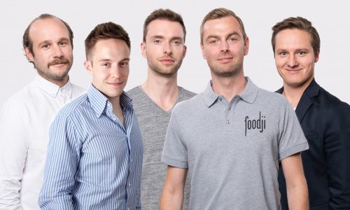 The Foodji team: Nicolas Luig, Oliver Friedmann, Moritz Munte, Felix Munte and Daniel von Canal (from left)