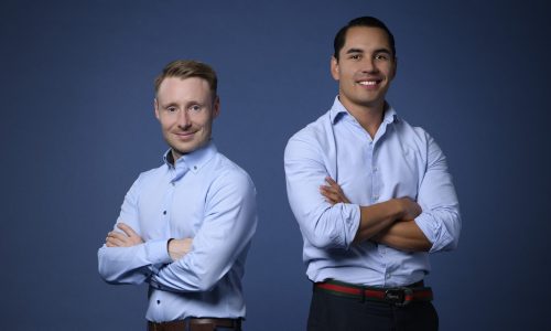 Hotelbird founders Korbinian Hackl and Juan A. Sanmiguel (from left)