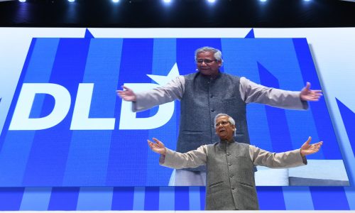 Muhammad Yunus at the DLD Conference 2020.