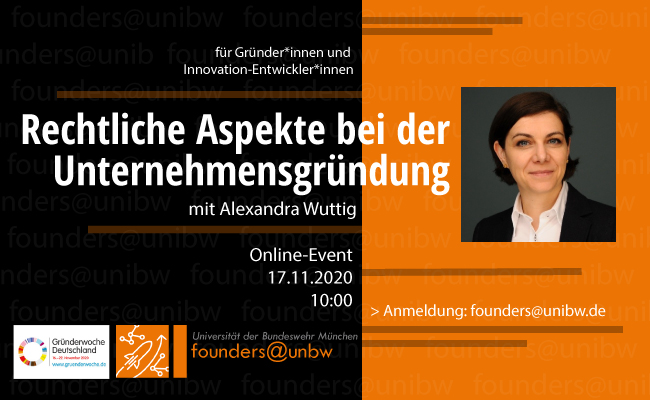 UniBW Rechtliche Aspekte bei der Unternehmensgründung
