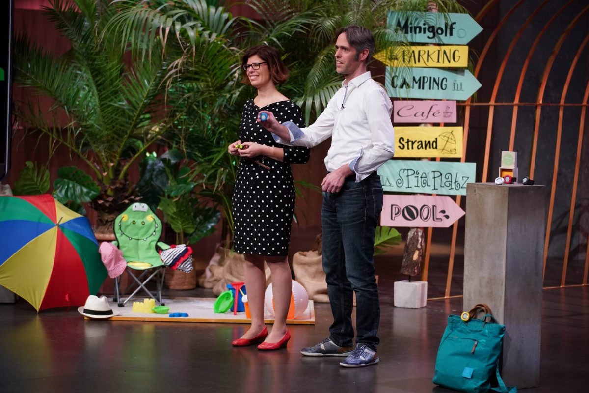 Annette Barth and Julian Meyer-Arnek from Ajuma during their appearance in 'The Lion's Den'