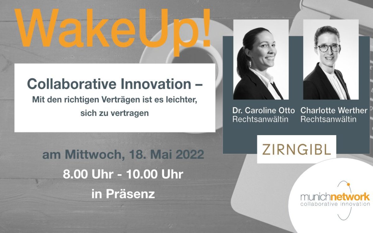 WakeUp! – Collaborative Innovation – Mit den richtigen Verträgen ist es leichter, sich zu vertragen