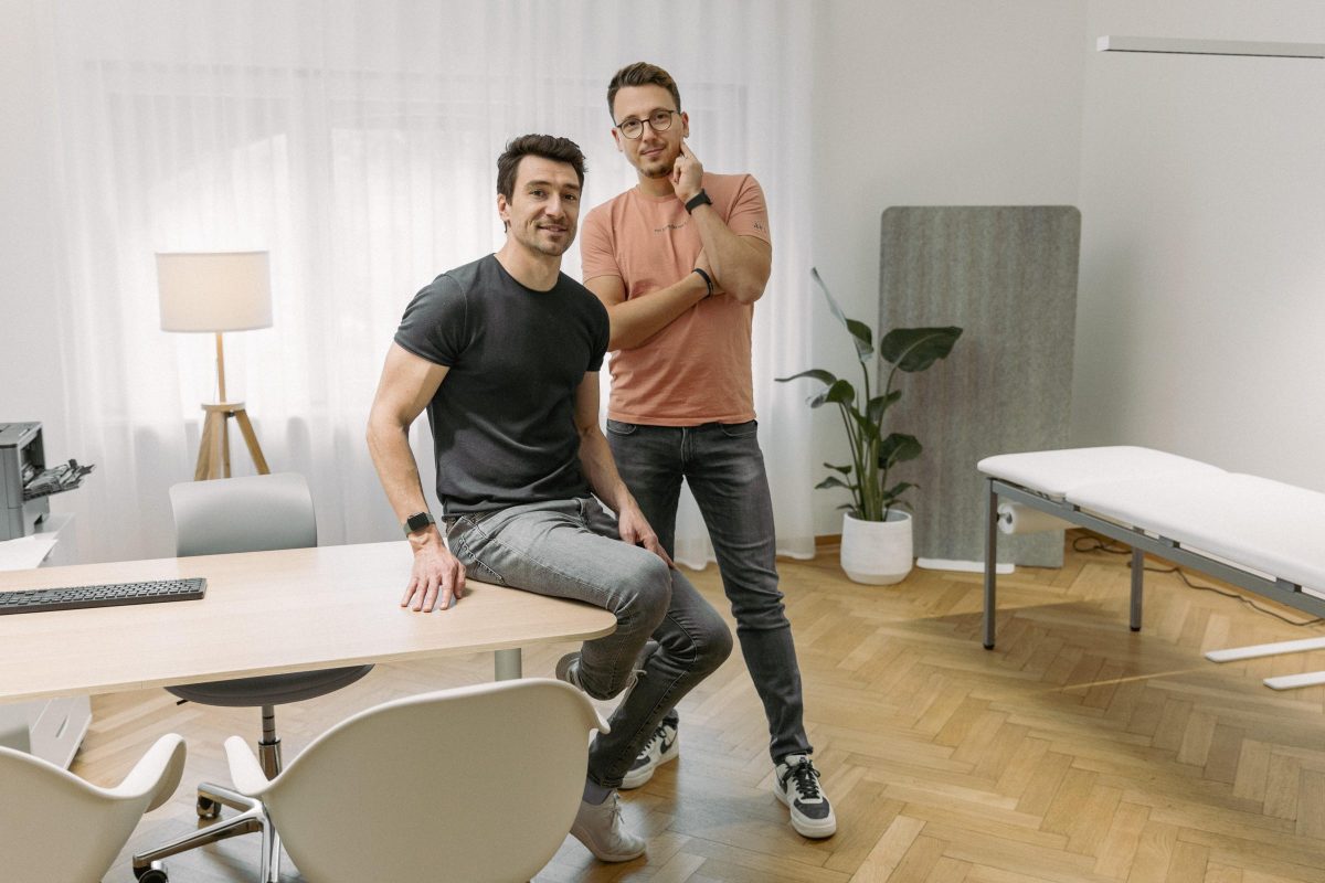 Julian Kley and Vlad Lata (from left), founders of Avi Medical