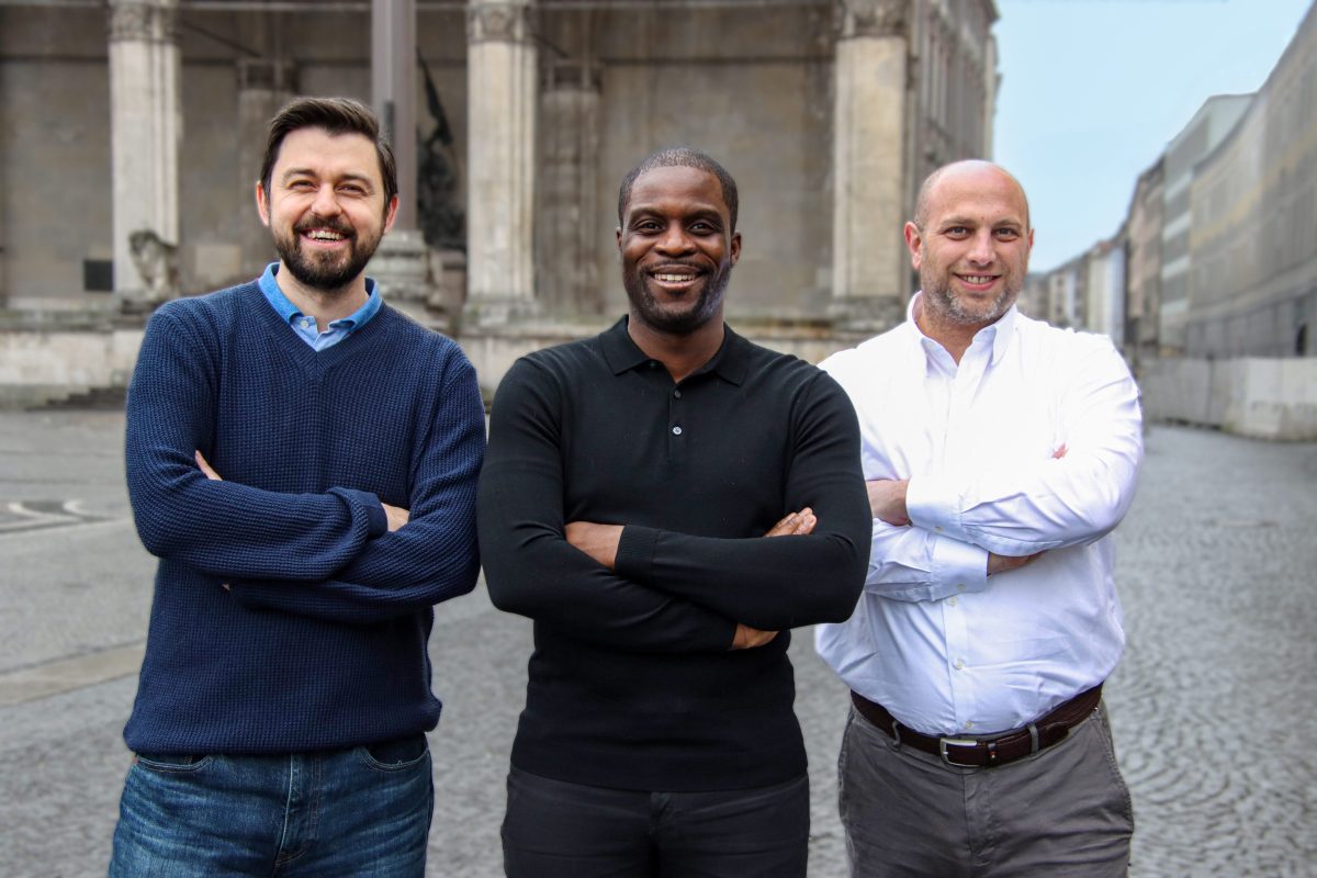 The Garentii founding team: Vitaliy Zhovtyuk (CTO), Michael Hazoume (CEO) and Dennis Stern (CBDO) (from left)