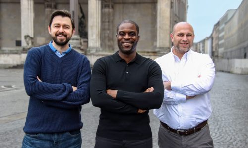 The Garentii founding team: Vitaliy Zhovtyuk (CTO), Michael Hazoume (CEO) and Dennis Stern (CBDO) (from left)
