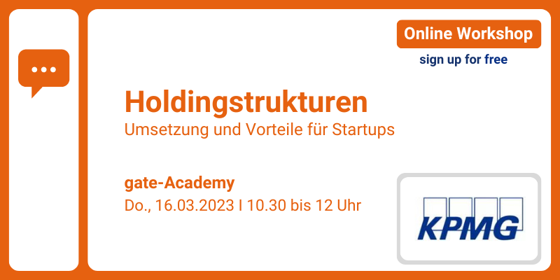 gate-Academy: Holdingstrukturen - Umsetzung und Vorteile für Startups