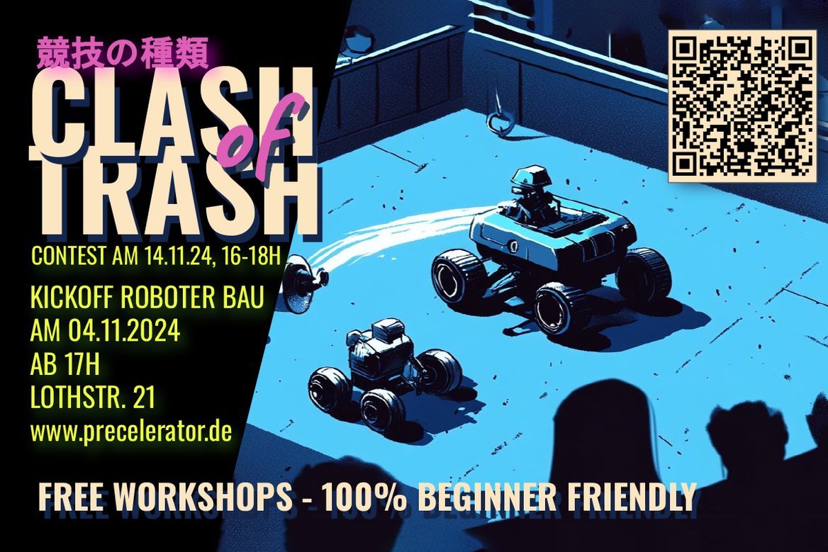 ClashOfTrash Roboter Contest im SCE Precelerator