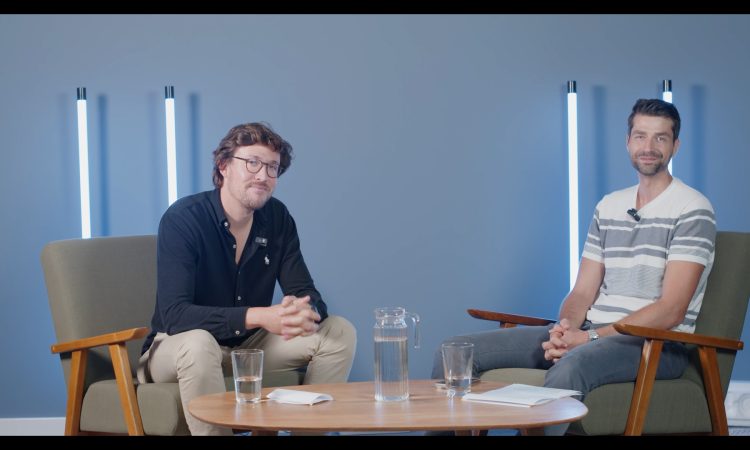 YFood-Gründer Benjamin Kremer (l.) und Pitch & People-Moderator Kyrill Ring (r.)