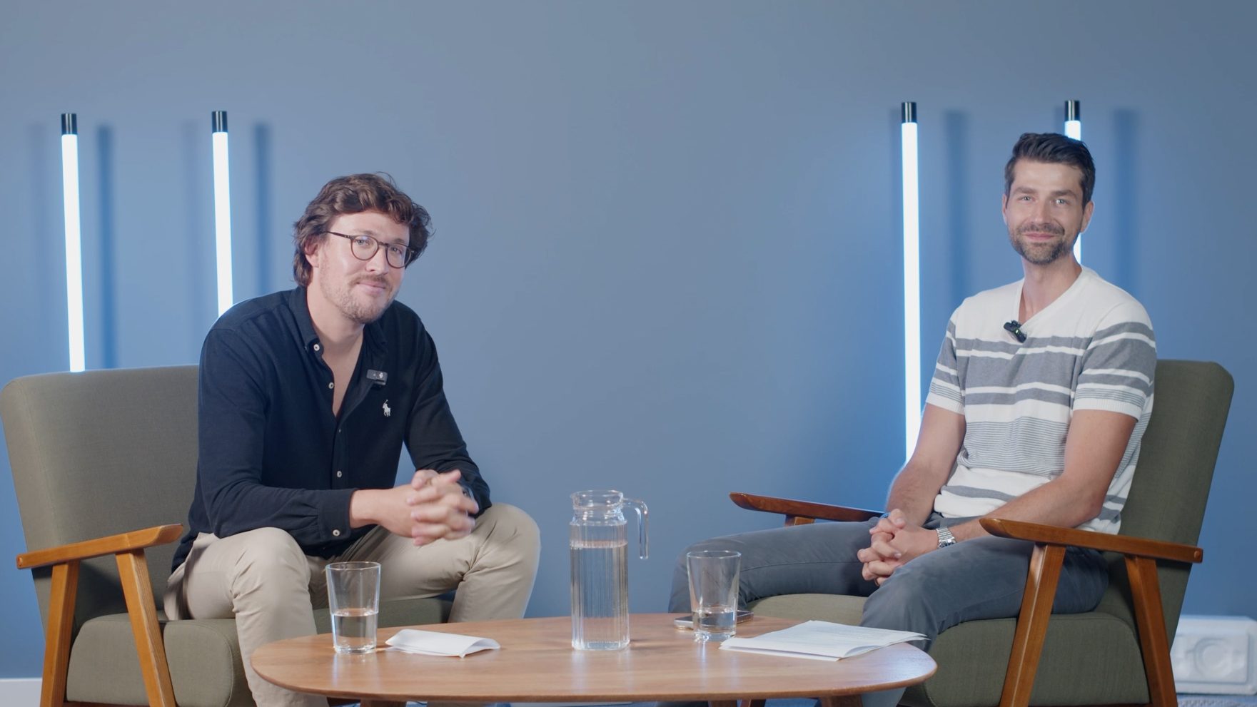 YFood-Gründer Benjamin Kremer (l.) und Pitch & People-Moderator Kyrill Ring (r.)