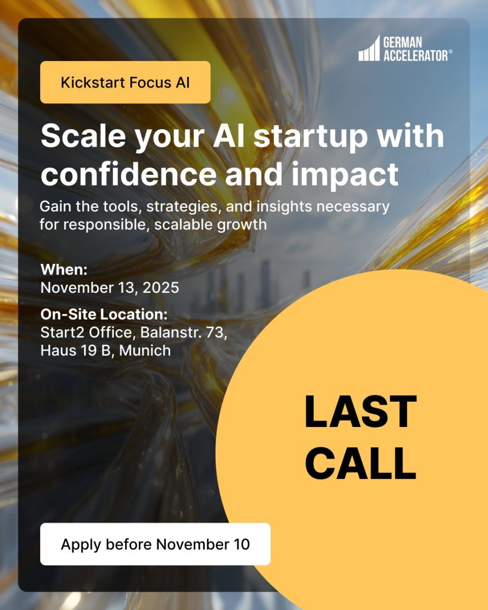 German Accelerator Kickstart Focus: AI Grow Responsibly, Scale Sustainably