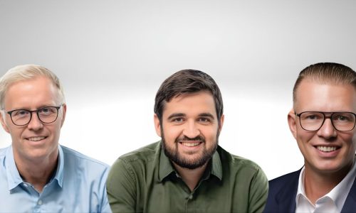 Ampeers Group GmbH Geschäftsführung, v. li. na. re.: Dr. Karsten Schmidt (CEO), Tobias Müller (CRO) und Dr. Maurizio Lindemann (COO)